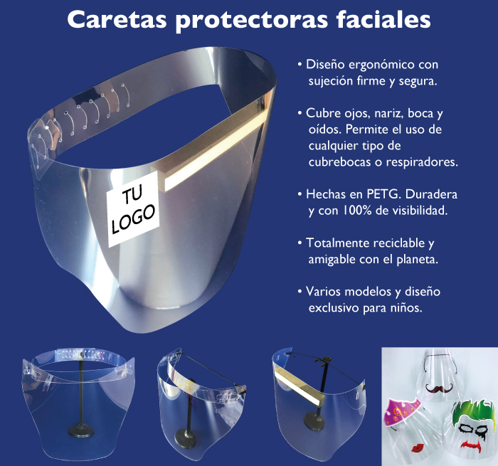 Caretas Protectoras Faciales COVID-19 - 4Press