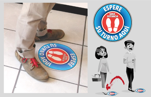 Viniles de Piso de Sana Distancia COVID-19 - 4Press