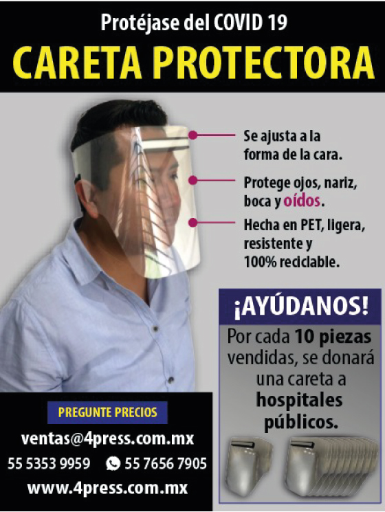 COVID-19 Careta Protectora 1 - 4Press Imprenta Verde