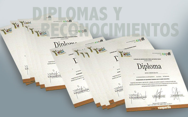 Impresión de Diplomas e Impresión de reconocimientos